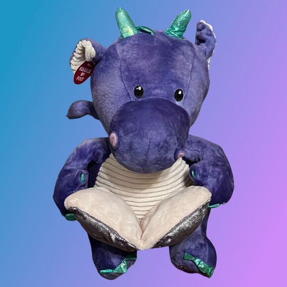 NWT Collections Etc Dalton the Storytelling Dragon Animated Stuffed Plush 12" - Picture 2 of 9